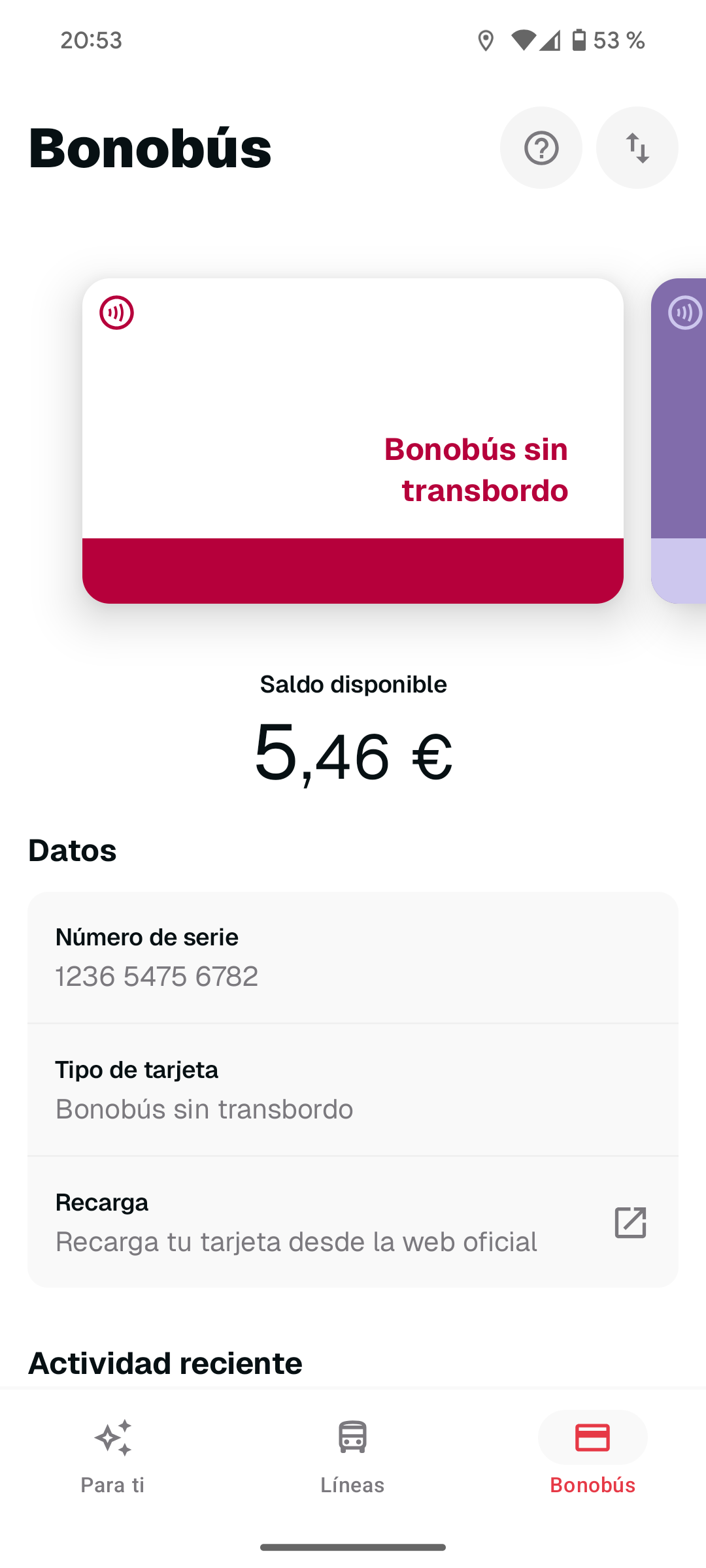 SeviBus - Gestión de tarjeta Bonobús